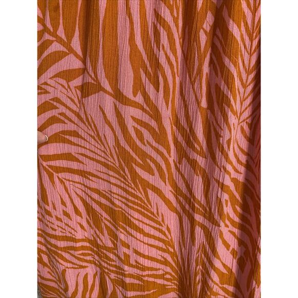 Goa Beachwear‎ By Japna Pink/Orange Palm Leaves Maxi Dress Small - Picture 4 of 8